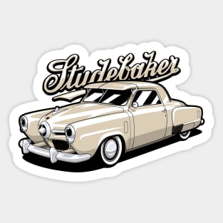 Beige Studebaker Champion Coupe Sticker